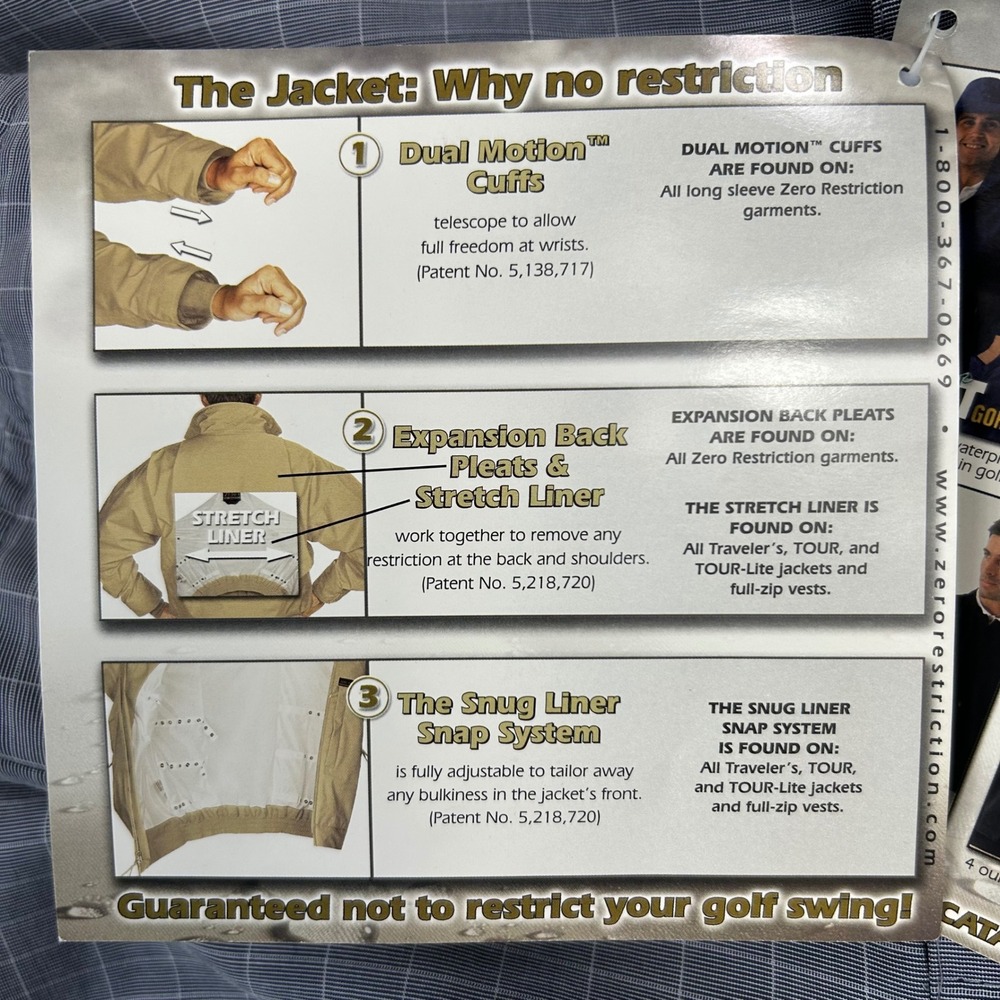 New Zero Restriction Golf Pullover Jacket Mens Gr… - image 8